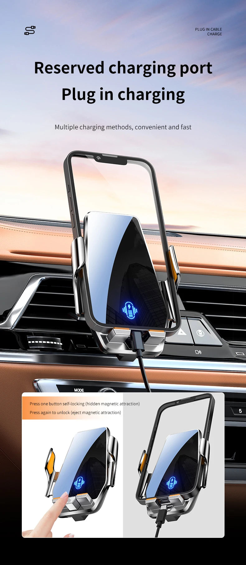 Suporte magnético automóvel Max 66W